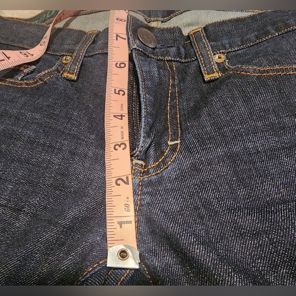 J. CREW Darkwash Lowrise Some Stretch Bootcut Size 28Rx32 Denim Blue Jeans EUC - Picture 7 of 7